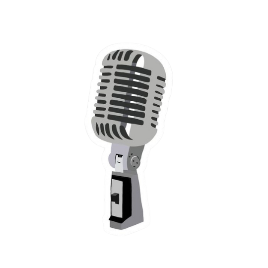 Illustration d'un ancien microphone conçu pour chanter.